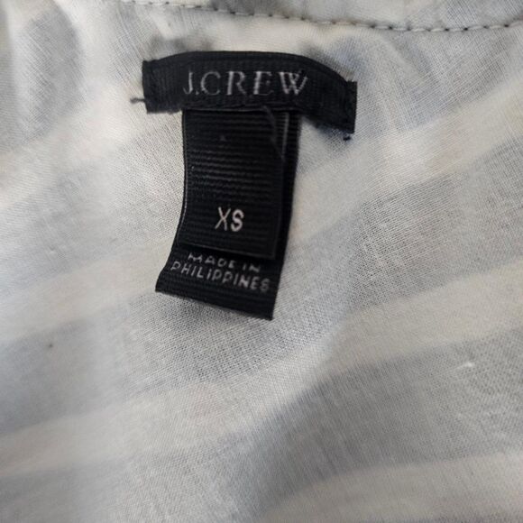 J.Crew One-Shoulder Ruffle Top | Black White Stripes | Women’s XS EUC - Picture 6 of 8